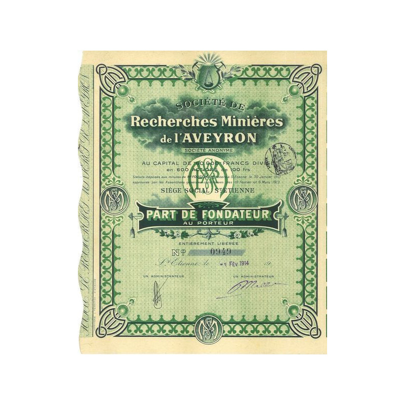 Sté de Recherches Minières de l'Aveyron (PF)