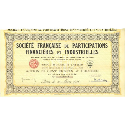 Sté Française de Participations Financières et Industrielles