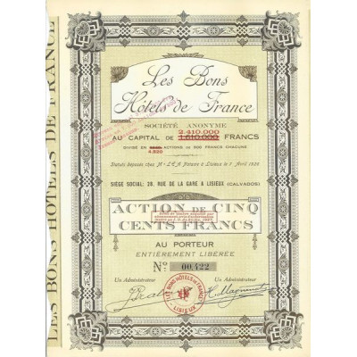 Les Bons Hôtels de France