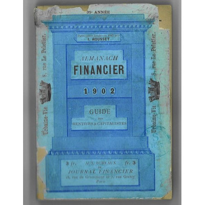 Almanach Financier 1902 Guide des Rentiers & Capitalistes