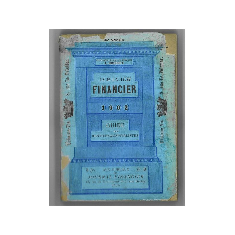 Almanach Financier 1902 Guide des Rentiers & Capitalistes