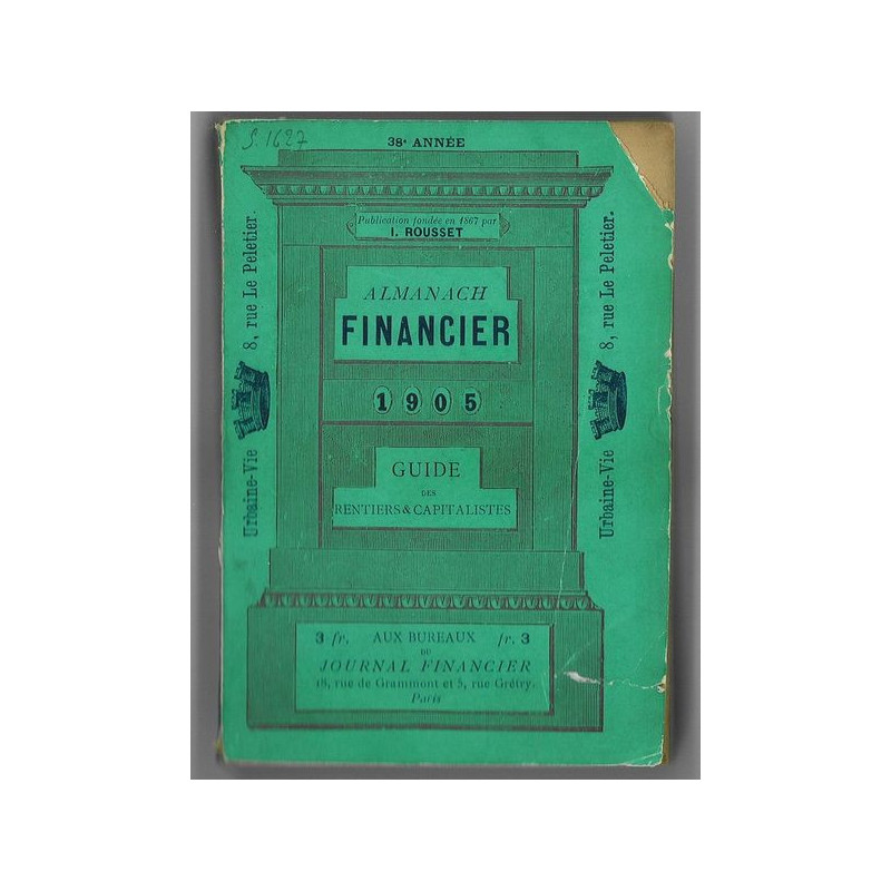 Almanach Financier 1905 Guide des Rentiers & Capitalistes