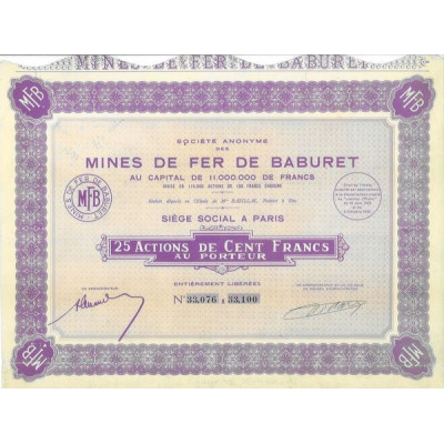 S.A. des Mines de Fer de Baburet
