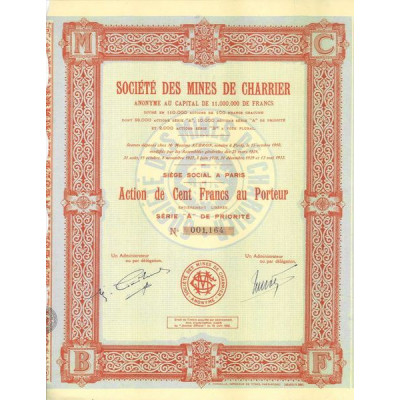 Sté des Mines de Charrier (Act)