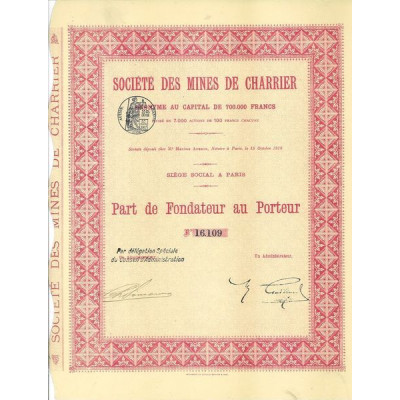 Sté des Mines de Charrier (PF)