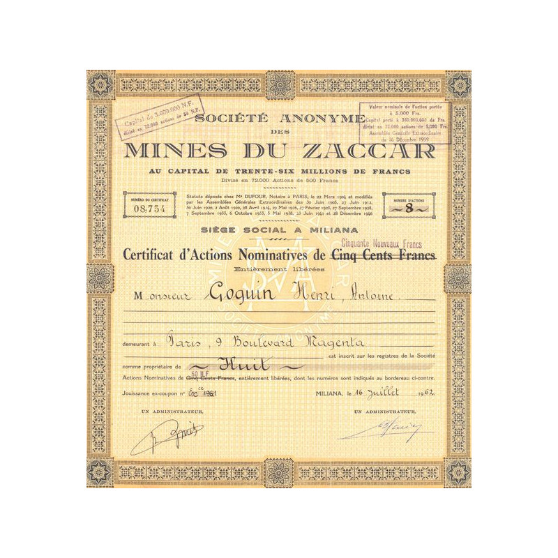S.A des Mines du Zaccar