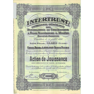 Intertrust - Cie Gale de Distillation et Cokéfaction à Basse Température & Minière (Act Jouissance)
