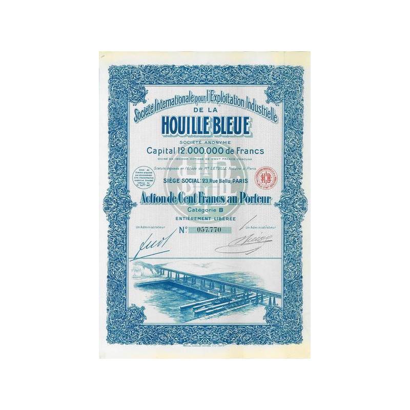 Sté Internationale pour l'Exploitation Industrielle de la Houille bleue (Act B)