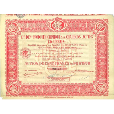 Cie des produits Chimiques & Charbons Actifs Ed. Urbain (Act 100 F)