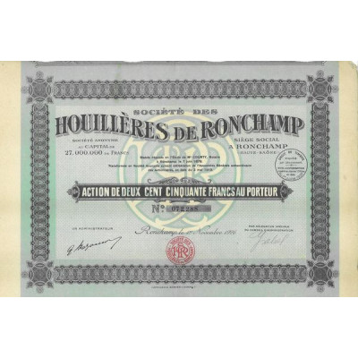 Sté des Houillères de Ronchamp