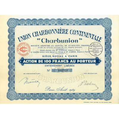 Union Charbonnière Continentale "Charbunion" (Act 100 F)(1929)