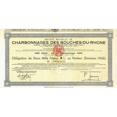 Sté Nlle de Charbonnages des Bouches-du-Rhône
