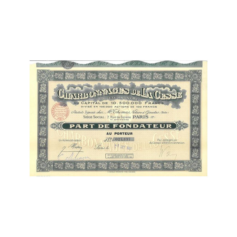 Charbonnages de la Cesse (PF)