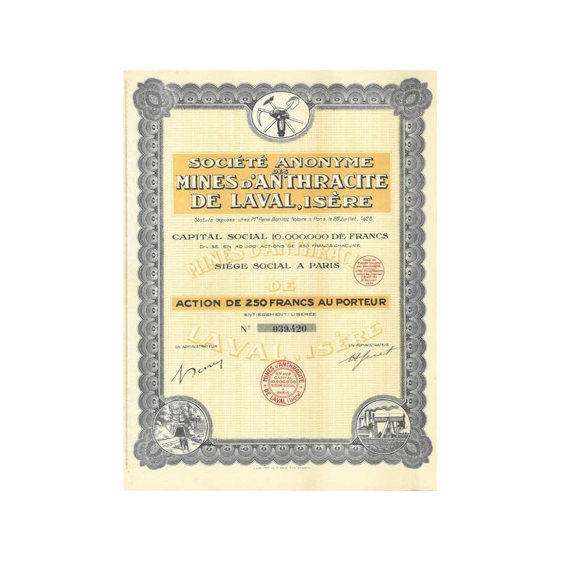 S.A. des Mines d'Anthracite de Laval - Isère