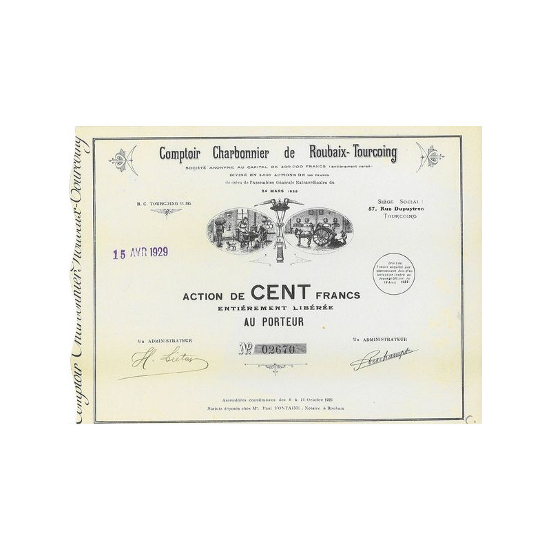 Comptoir Charbonnier de Roubaix-Tourcoing (Act modèle 2)