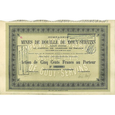 Cie des Mines de Houille de Gouy-Servins
