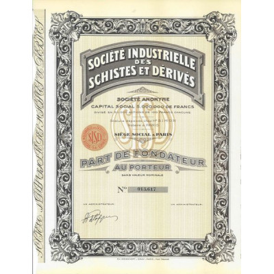 Sté Indus. des Schistes et Dérivés (PF)