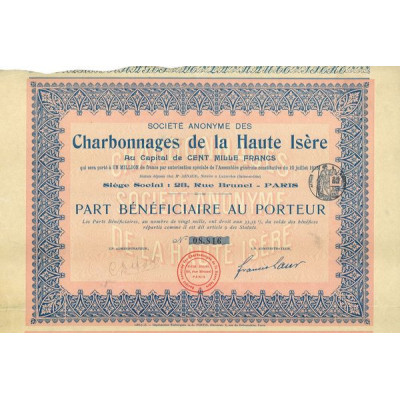 S.A. des Charbonnages de la Haute-Isère