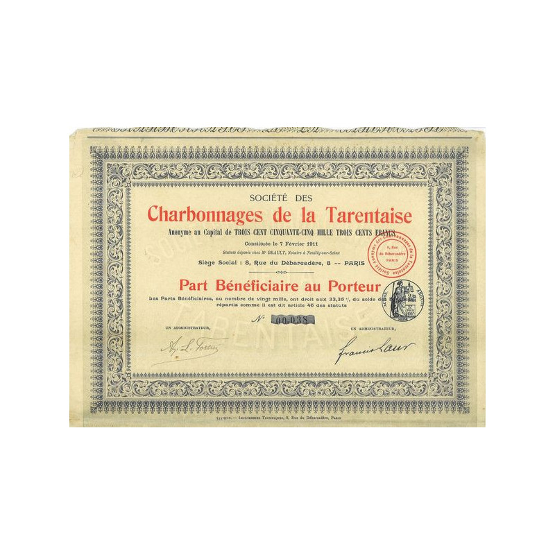 Sté des Charbonnages de la Tarentaise