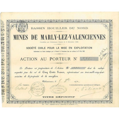 Bassin Houiller du Nord - Mines de Marly-lez-Valenciennes