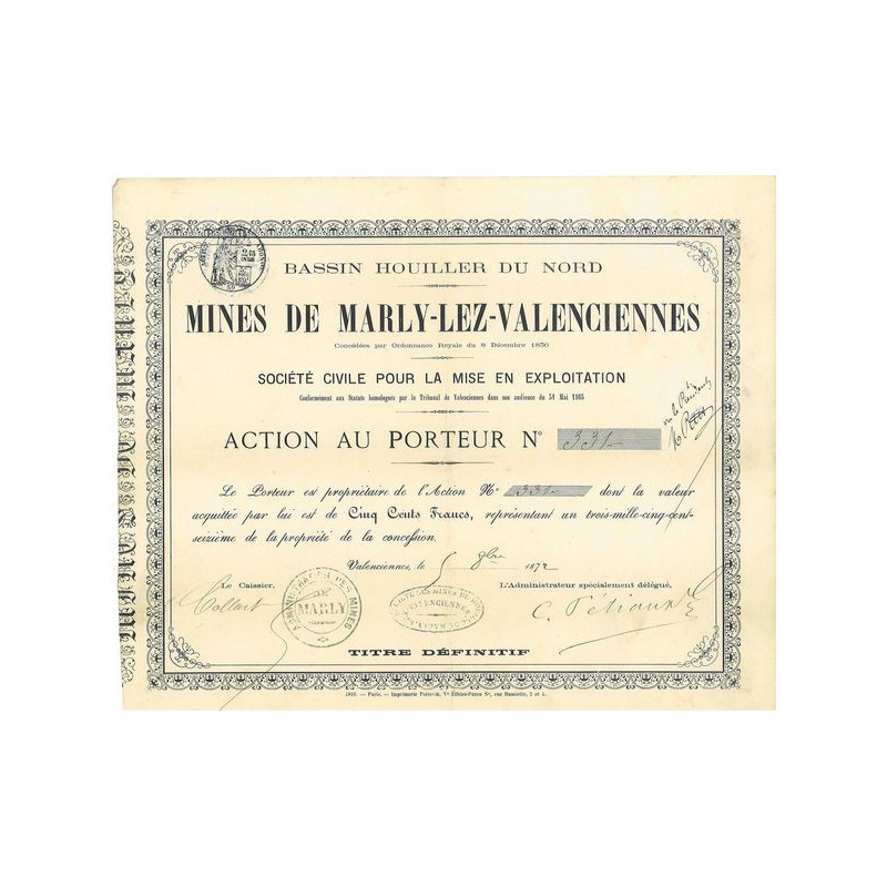 Bassin Houiller du Nord - Mines de Marly-lez-Valenciennes