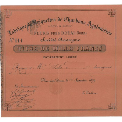 Fabrique de Briquettes de Charbons Agglomérés