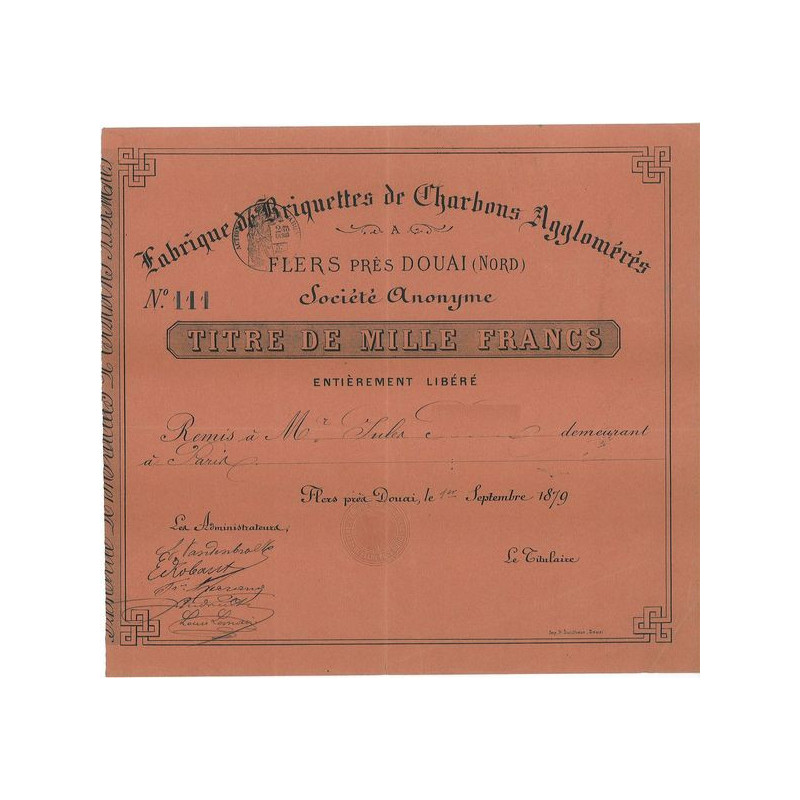 Fabrique de Briquettes de Charbons Agglomérés