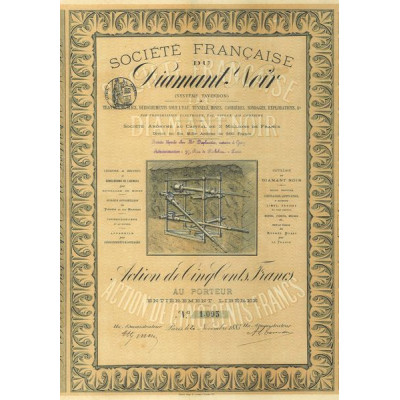 Sté Française du Diamant Noir (Système Taverdon) Travaux publics - Dérochements sous l'Eau - Tunnels - Mines - Carrières - Sonda