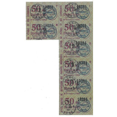 Office Central de Répartition des Produits Industriels - Section du Pétrole et des Carburants - 50 kg Charbon de Bois - Carburat