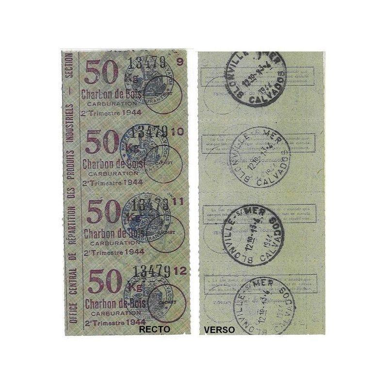 Office Central de Répartition des Produits Industriels - Section du Pétrole et des Carburants - 50 kg Charbon de Bois - Carburat