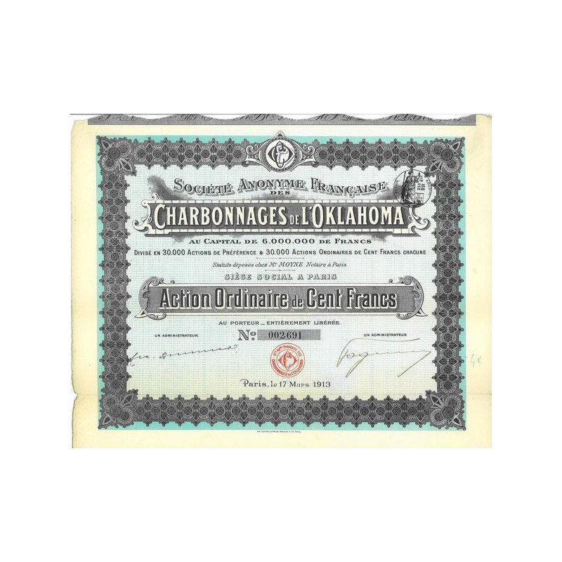 S.A. Française des Charbonnages de l'Oklahoma (Act O)