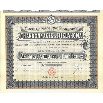 S.A. Française des Charbonnages de l'Oklahoma (Act P)