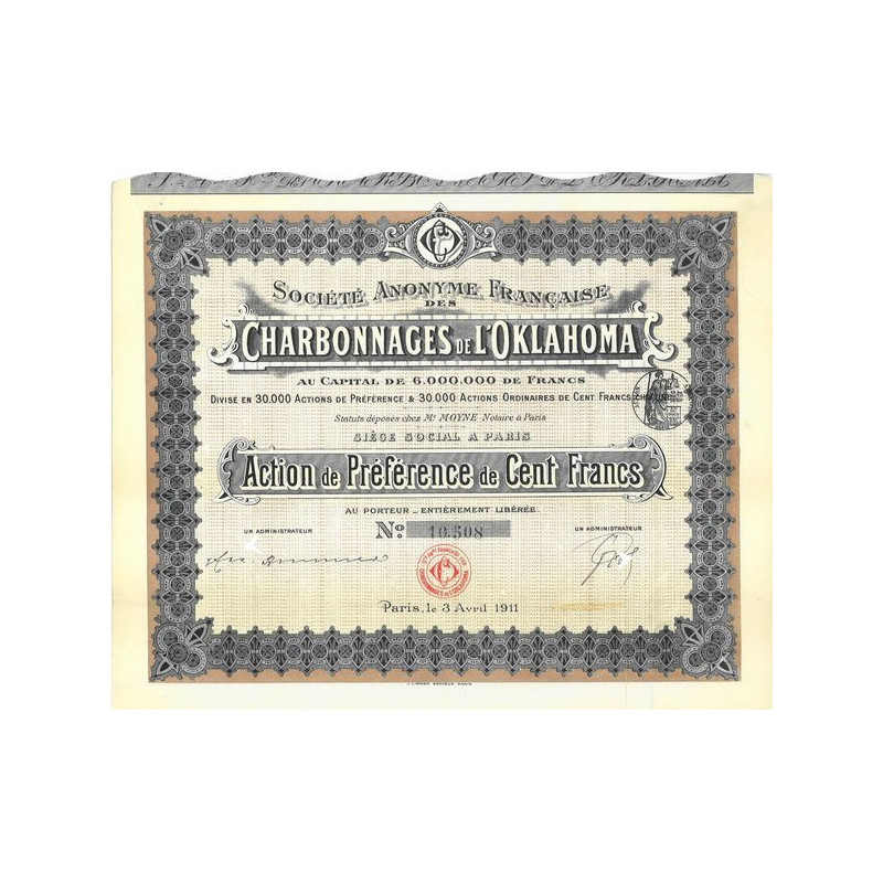 S.A. Française des Charbonnages de l'Oklahoma (Act P)