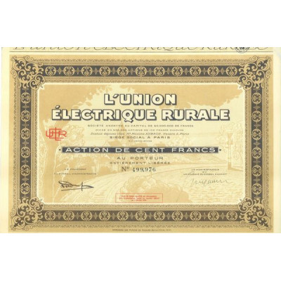 L'Union Electrique Rurale (modèle 1)