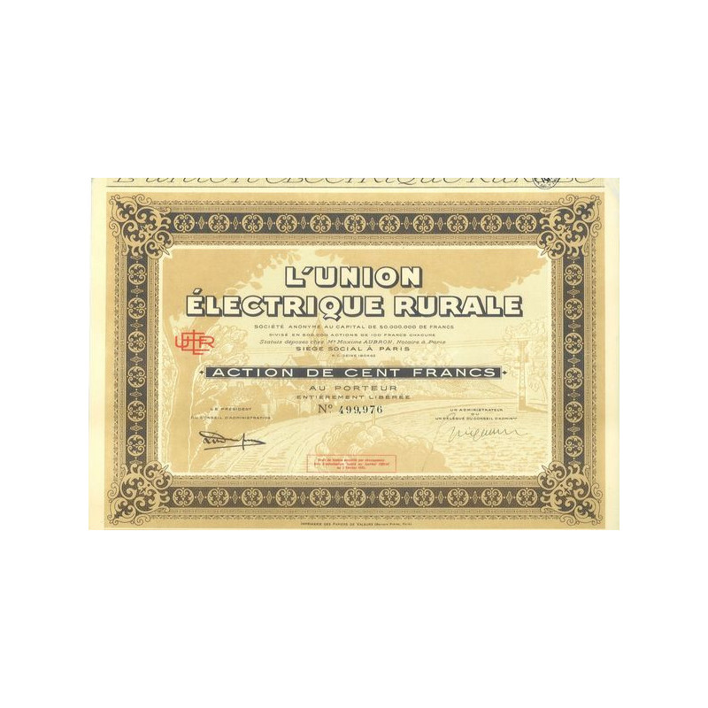 L'Union Electrique Rurale (modèle 1)