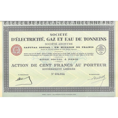 Sté d'Electricité Gaz et Eau de Tonneins