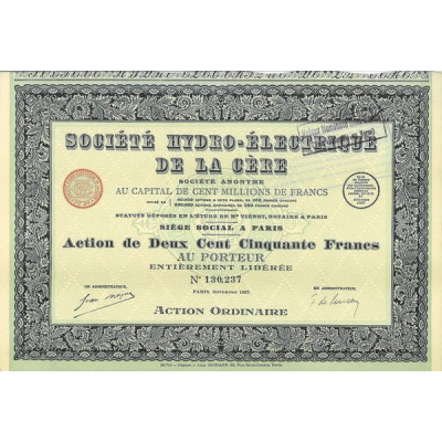 Sté Hydro-Electrique de la Cère (Act)