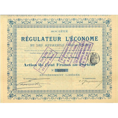 Sté du Régulateur l'Econome et des Appareils d'Eclairage