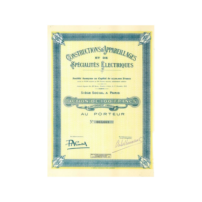 Constructions d'Appareillages et de Spécialités Electriques (Act)