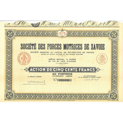 Sté des Forces Motrices de la Savoie