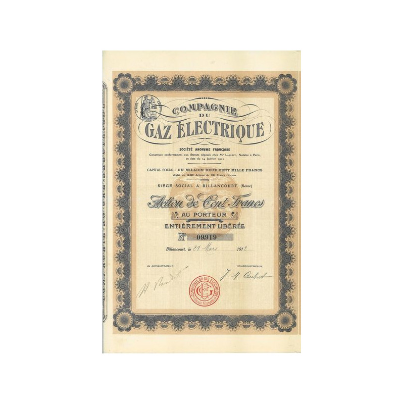 Cie du Gaz Electrique