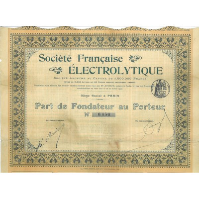 Sté Française Electrolytique (PF)