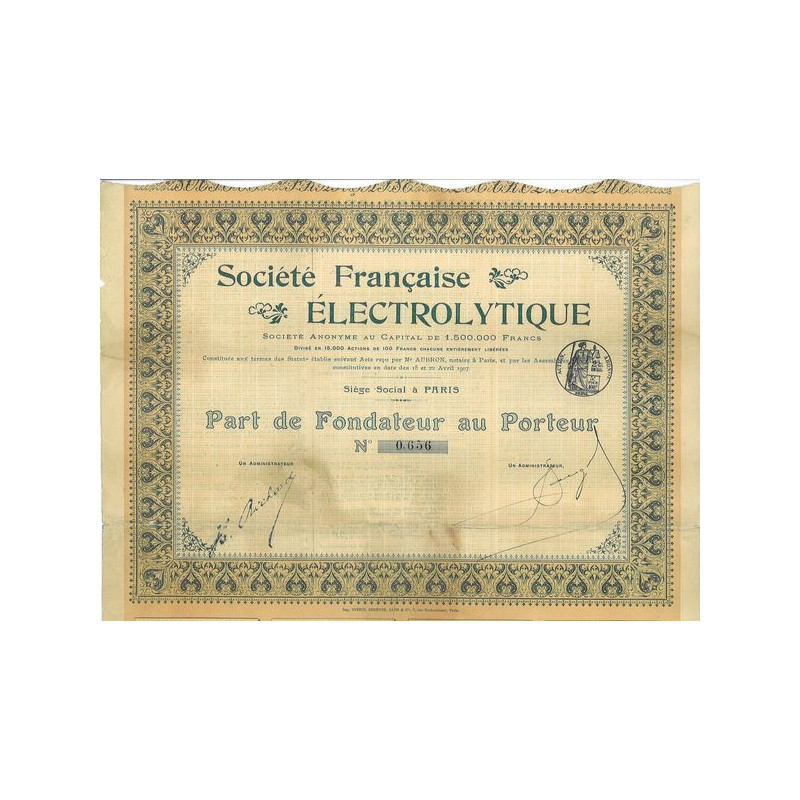 Sté Française Electrolytique (PF)