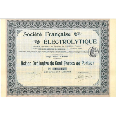 Sté Française Electrolytique (Act O)