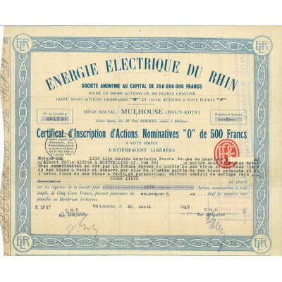 Energie Electrique du Rhin (certif)