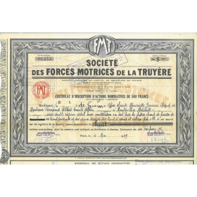 Sté des Forces Motrices de la Truyère