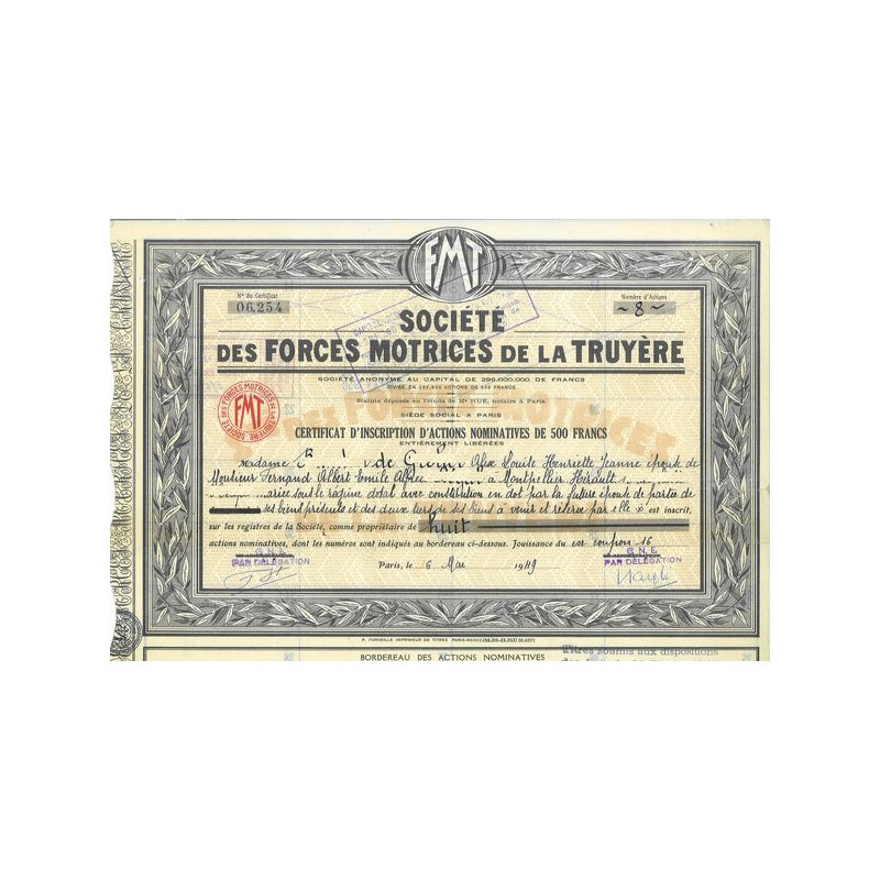 Sté des Forces Motrices de la Truyère