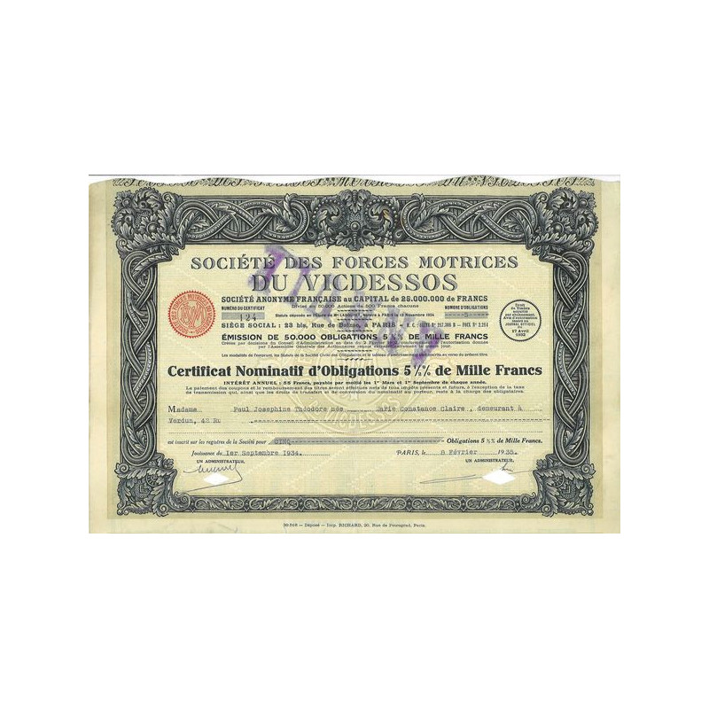 Sté des Forces Motrices de Vicdessos