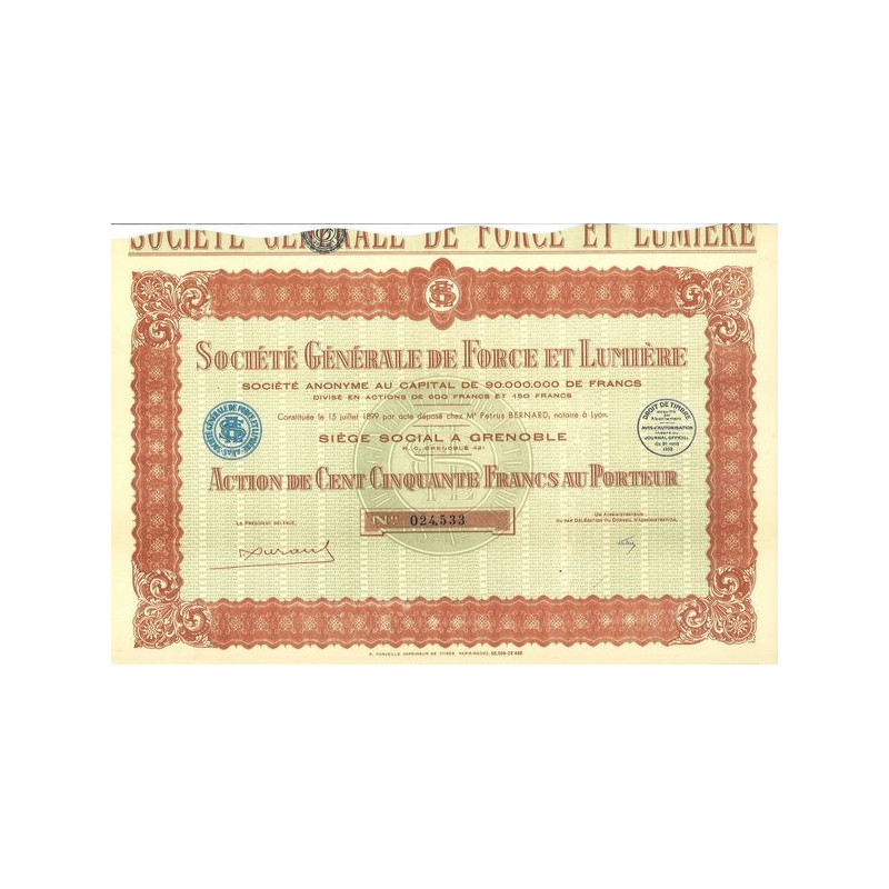 Sté Gale de Force et Lumière (Act)