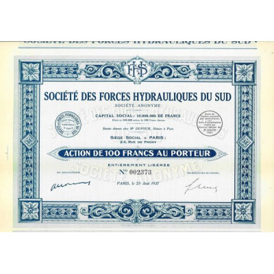 Sté des Forces Hydrauliques du Sud
